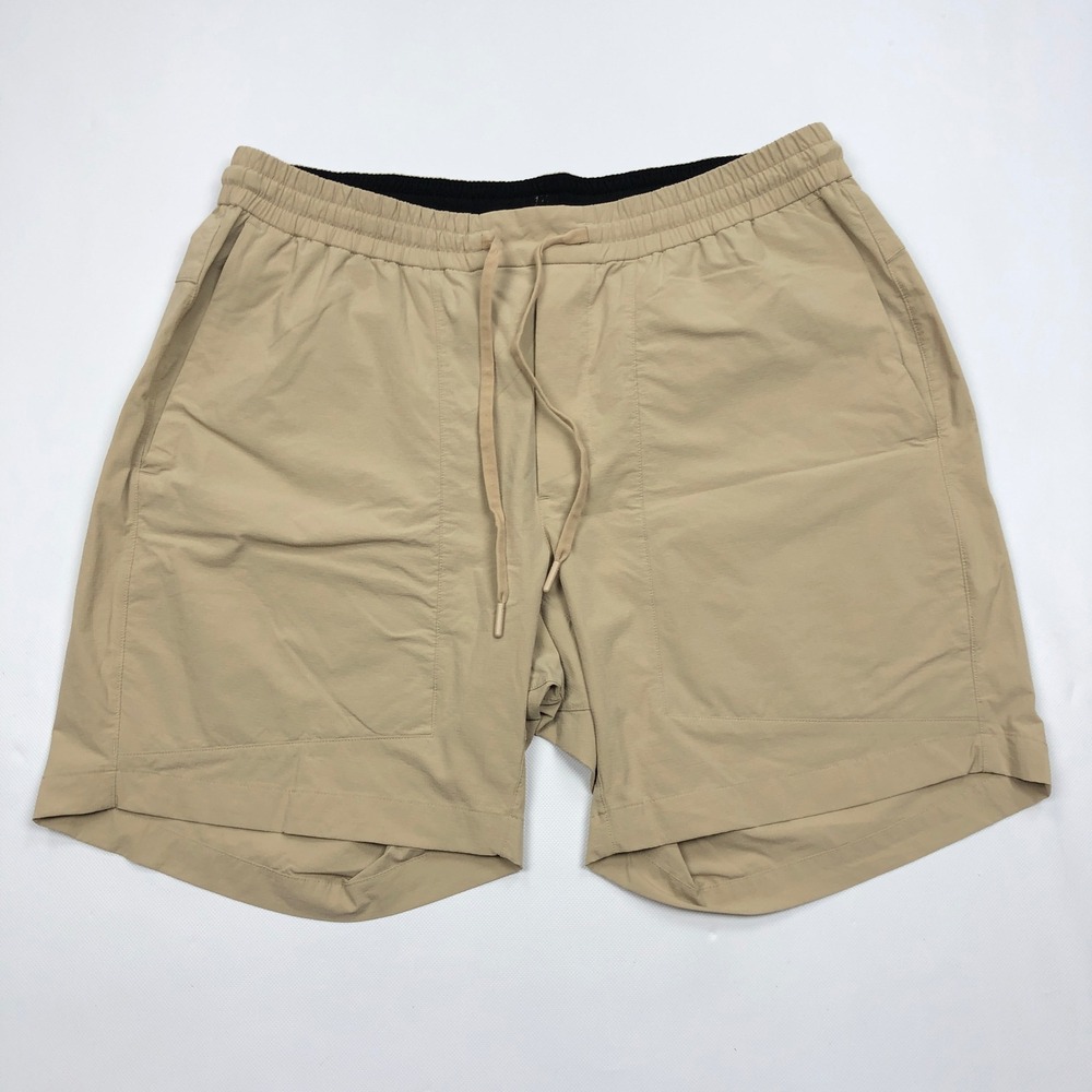 Lululemon Bowline Pant Short 8" Tan Beige XXL Ripstop LM7ARQS